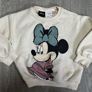 Zara Ribbed Sweatshirt Sage Green Toddler 2T Pullover